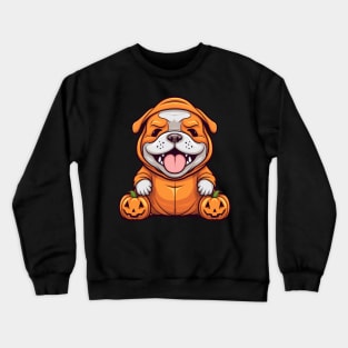 Kawaii Bulldog Halloween Crewneck Sweatshirt